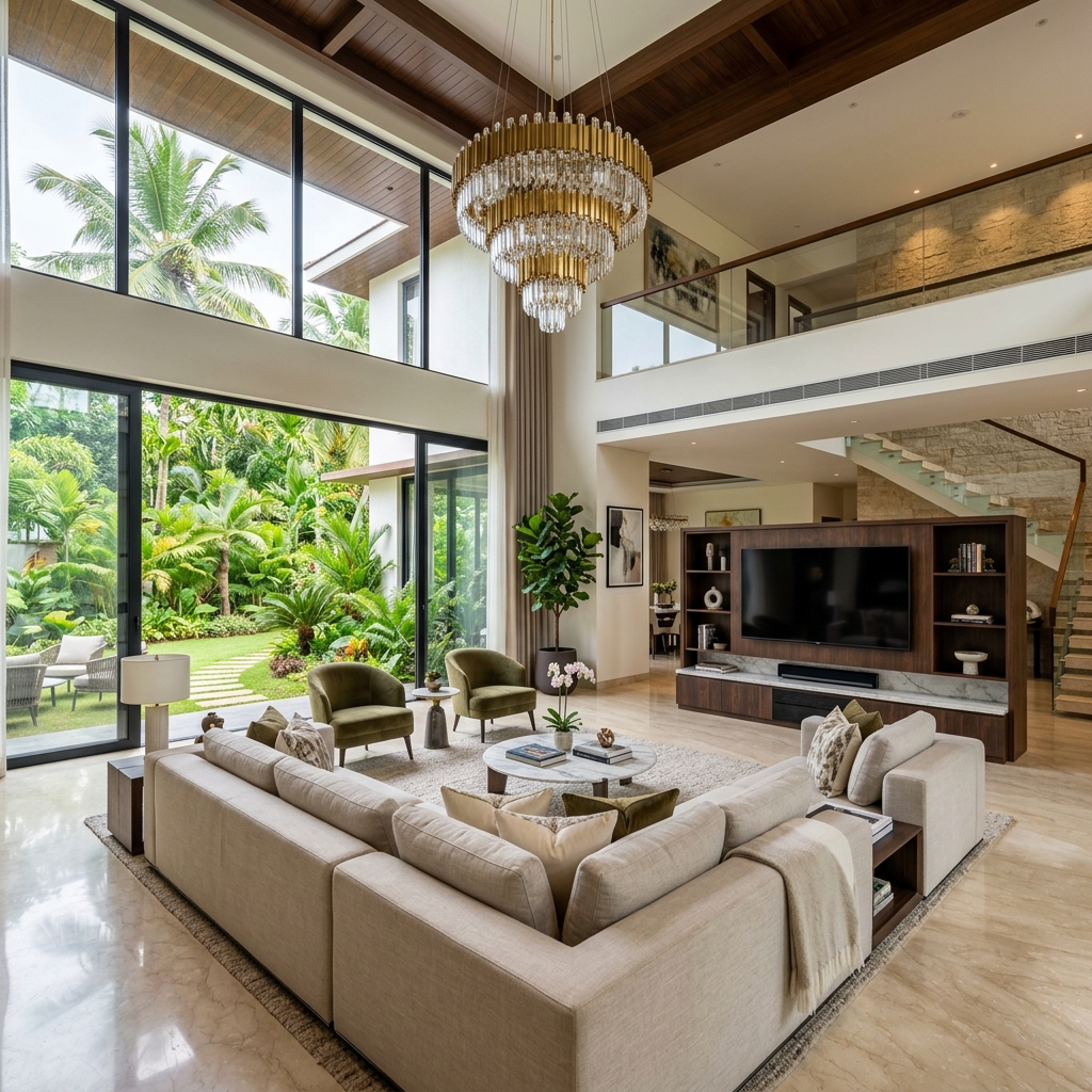 Luxury Living Room � Bangalore Villa